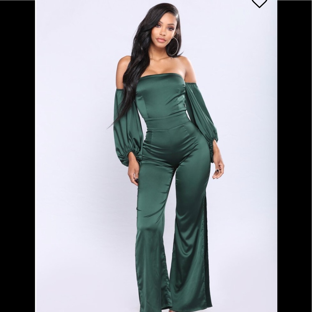 Fashion Nova New To Me Satin Jumpsuit
